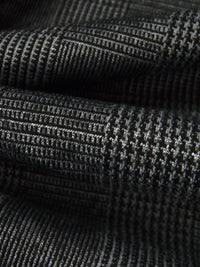 Black/Gray Rayon/Polyester/Lycra Glen Plaid Weave Double Knit - NY Designer - 60W