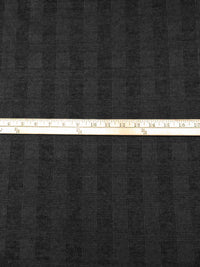 Black/Gray Rayon/Polyester/Lycra Glen Plaid Weave Double Knit - NY Designer - 60W