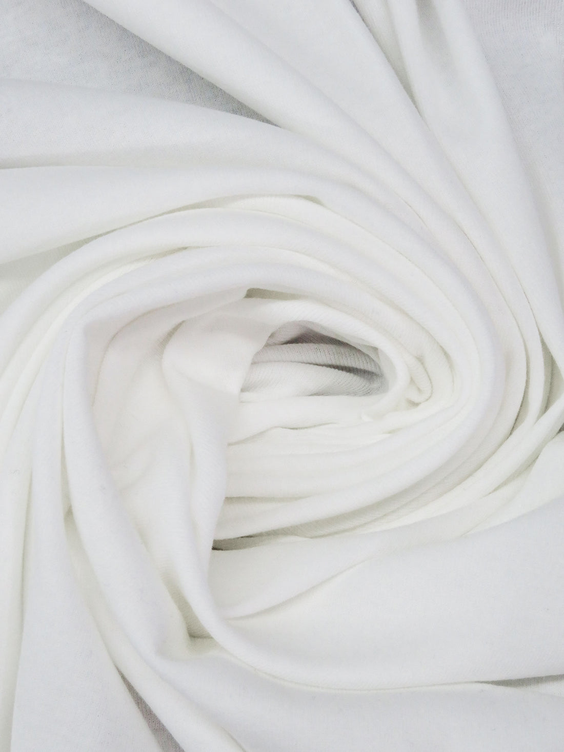 White 100% Cotton Fine Rib Knit - Imported From Japan By NY Designer - 66W