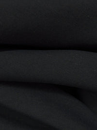 Cool Black Triacetate/Lycra Drapey Stretch Suiting - NY Designer - 52W