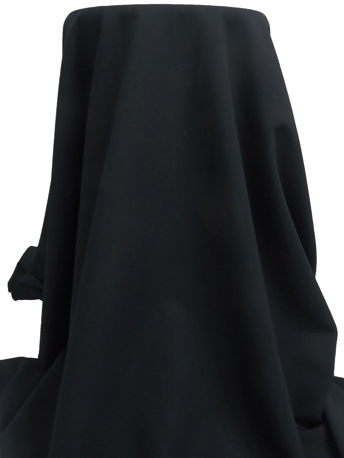 Cool Black Triacetate/Lycra Drapey Stretch Suiting - NY Designer - 52W