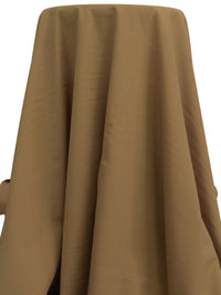 SOLD AS IS ONLY - Brown Wool/Lycra Plainweave Stretch Suiting - NY Designer - 60W