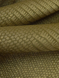 Dark Olive Green/Willow Tea Polyester/Lycra Vertical Stripe Scales Weave Stretch Jacquard 45W