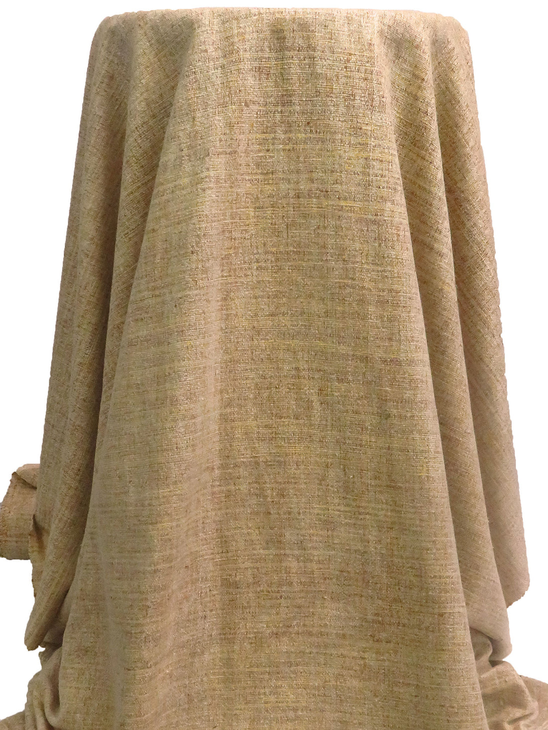 Beige/Brown Sugar/Goldenrod/Multi 100% Silk Novelty Weave Tweed Suiting - NY Designer - 57W