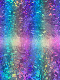 Blue/Multi 100% Polyester Hologram Knit 43W