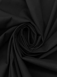 Black Cotton/Lycra Stretch Poplin Shirting - Imported From Italy By NY Designer - 56W