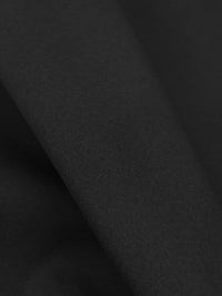 Black Cotton/Lycra Stretch Poplin Shirting - Imported From Italy By NY Designer - 56W