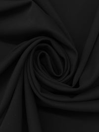 Onyx Black Polyester/Rayon/Lycra Stretch Twill Suiting - Imported From Italy By NY Designer - 43W