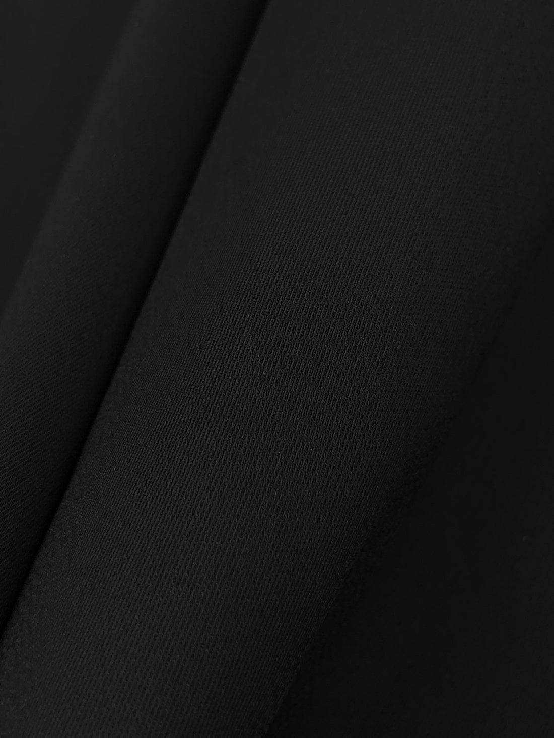Onyx Black Polyester/Rayon/Lycra Stretch Twill Suiting - Imported From Italy By NY Designer - 43W