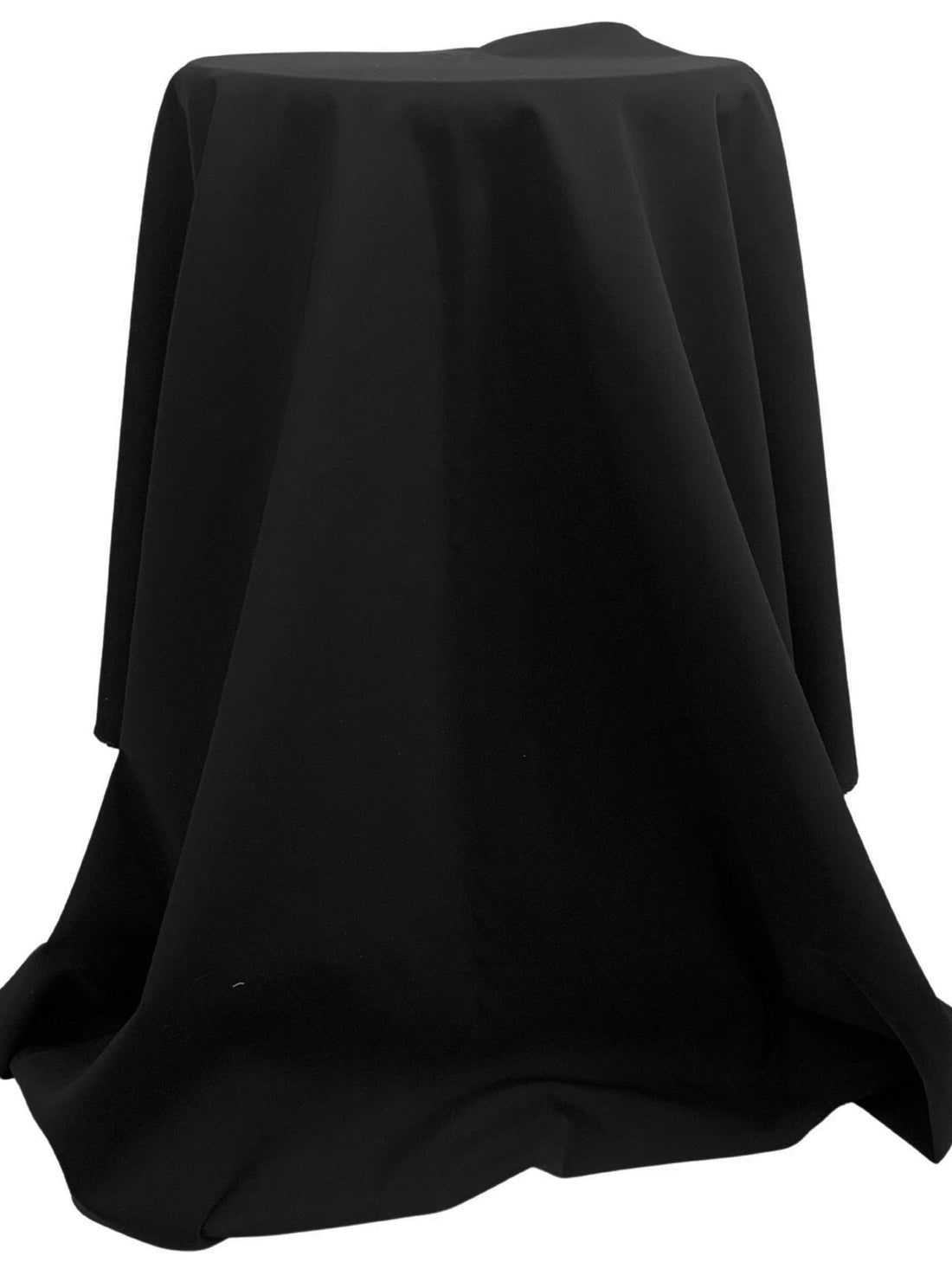 Onyx Black Polyester/Rayon/Lycra Stretch Twill Suiting - Imported From Italy By NY Designer - 43W