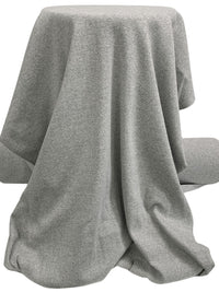 Light Heathered Gray Cotton/Polyester Tubular 1x1 Rib Knit 30W