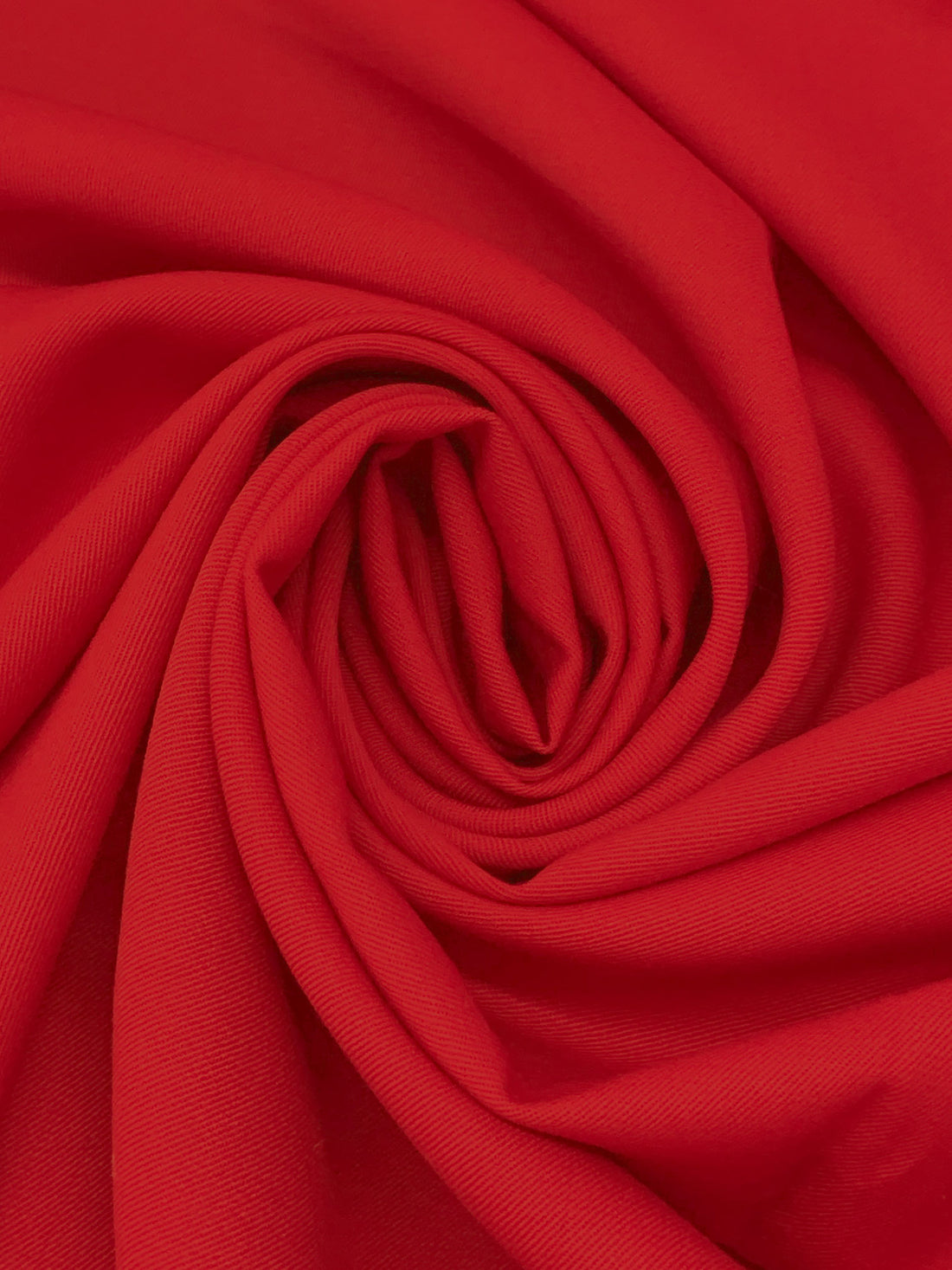 Fire Engine Red 100% Wool Gabardine Suiting - Imported From Italy - 58W