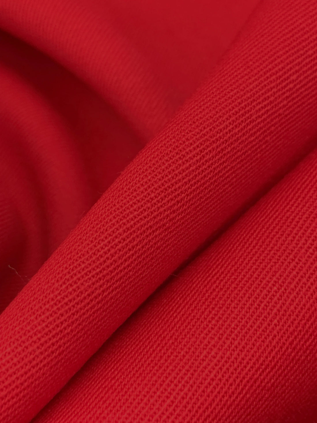 Fire Engine Red 100% Wool Gabardine Suiting - Imported From Italy - 58W