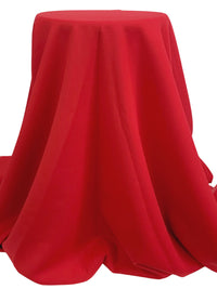 Fire Engine Red 100% Wool Gabardine Suiting - Imported From Italy - 58W