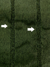 SOLD AS IS ONLY - Dark Moss Green 100% Polyester Faux Fur - NY Designer - 63W