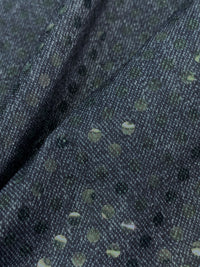 Dark Wash 100% Polyester Fused Sequin Dot Denim Print Knit 43W