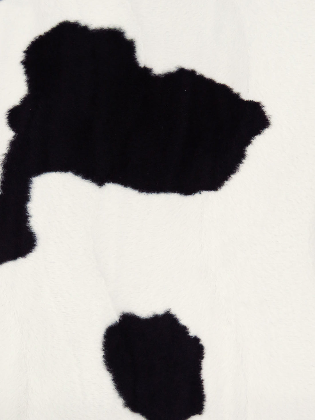 Black/Off-White 100% Polyester Cow Print On Vertical Wave Weave Faux Fur - NY Designer - 60W