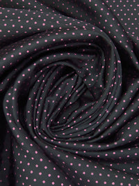Dark Gray/Black/Sky Magenta 100% Silk Dot Weave Brocade - NY  Designer - 27W