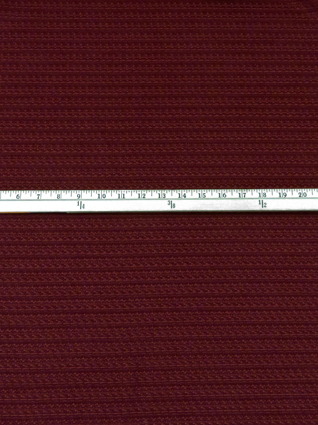 Dark Maroon 100% Polyester Horizontal Novelty Stripe Weave Chenille Boucle Suiting - NY Designer - 57W