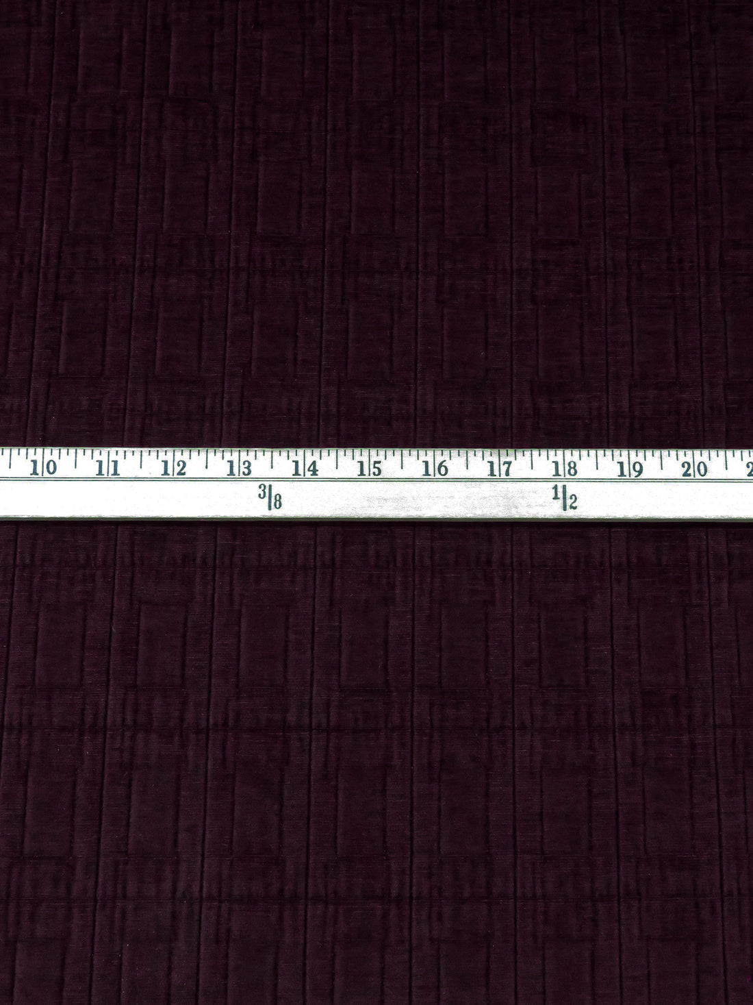 Dark Temptress Purple 100% Polyester Rectangles Weave Chenille Velvet - NY Designer - 67W