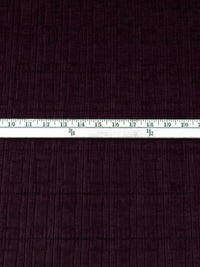 Dark Temptress Purple 100% Polyester Rectangles Weave Chenille Velvet - NY Designer - 67W