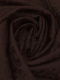 Dark Chocolate Polyester/Lycra Abstract Floral Weave Stretch Jacquard Suiting - Imported Form Japan By NY Designer - 45W