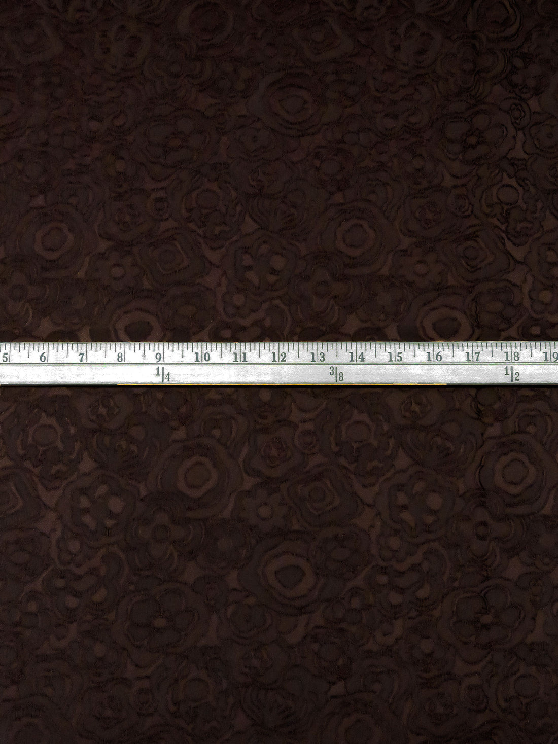 Dark Chocolate Polyester/Lycra Abstract Floral Weave Stretch Jacquard Suiting - Imported Form Japan By NY Designer - 45W