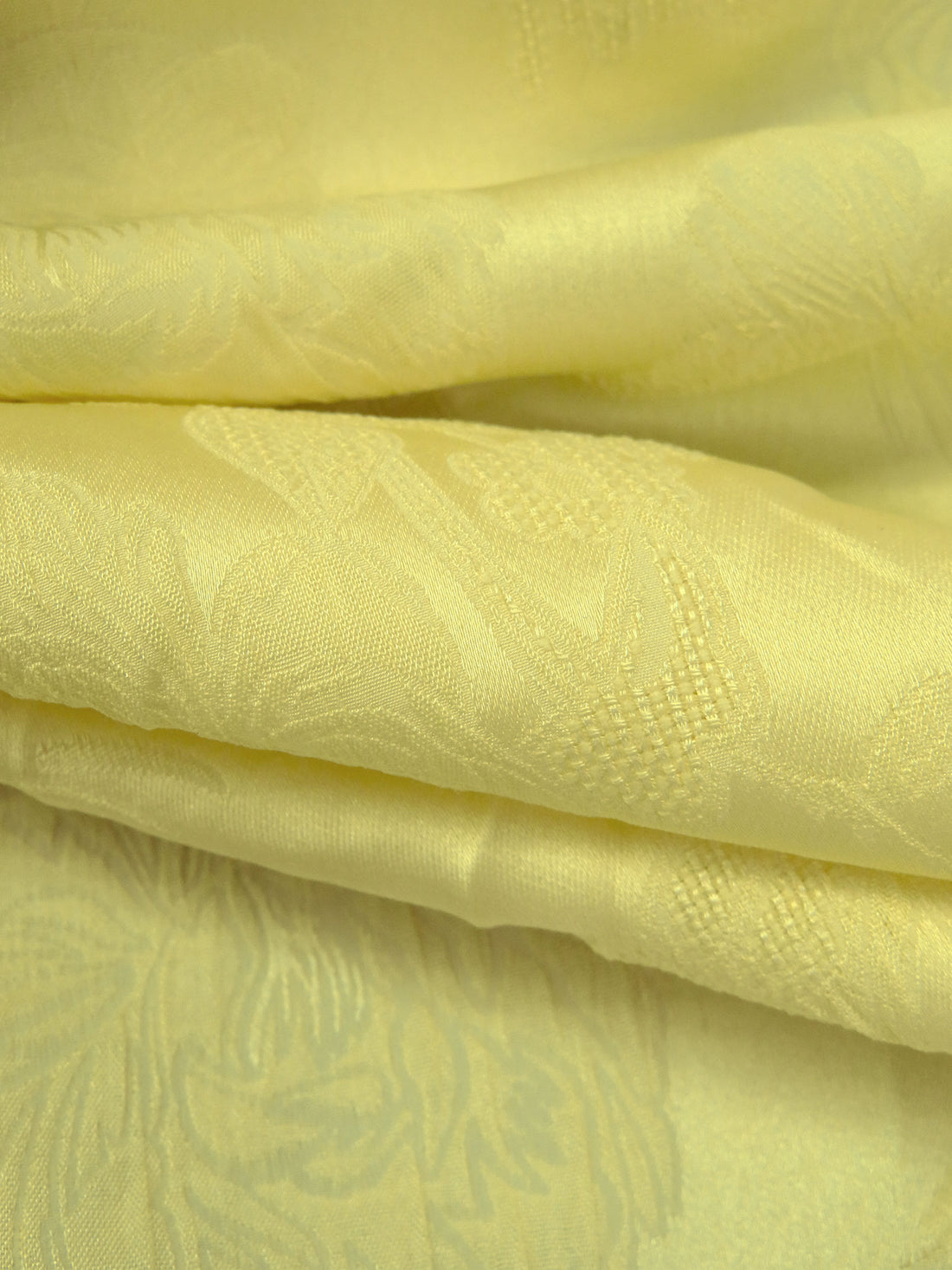 Sweet Corn 100% Polyester Butterfly Floral Weave Burnout Jacquard - NY Designer - 58W