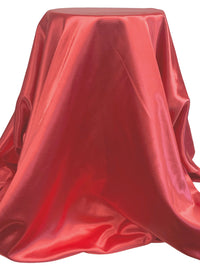 Jelly Bean Red 100% Polyester Satin Shantung - NY Designer - 58W