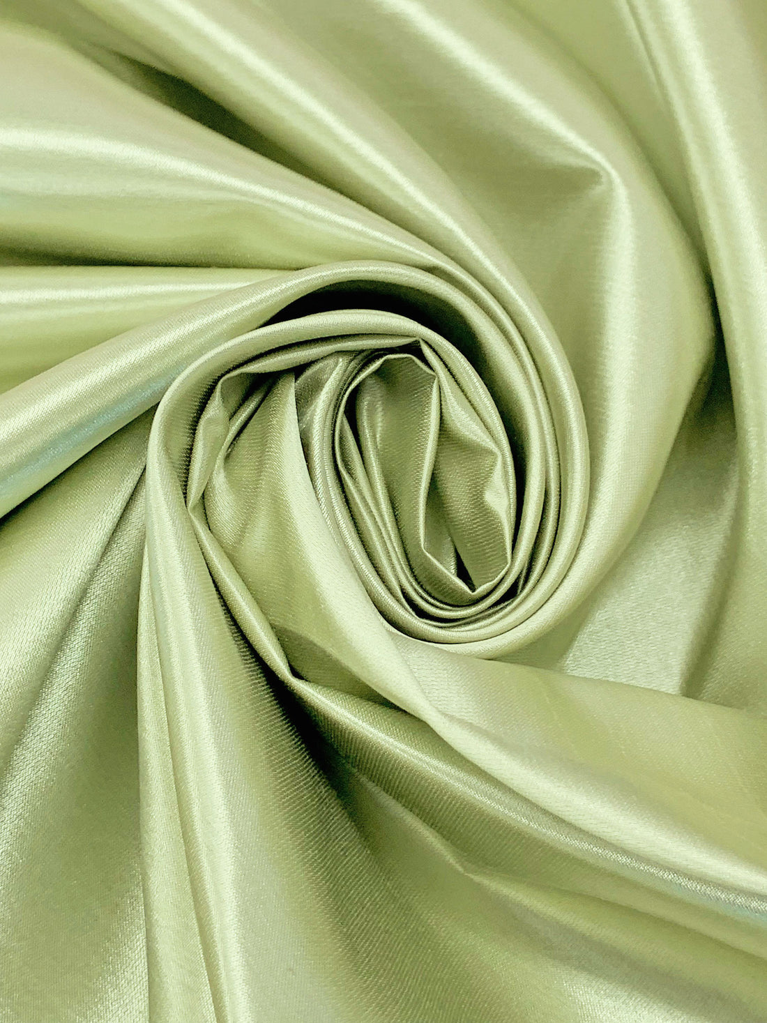 Light Pistachio Green 100% Polyester Satin Shantung - NY Designer - 58W