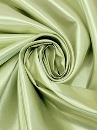 Light Pistachio Green 100% Polyester Satin Shantung - NY Designer - 58W