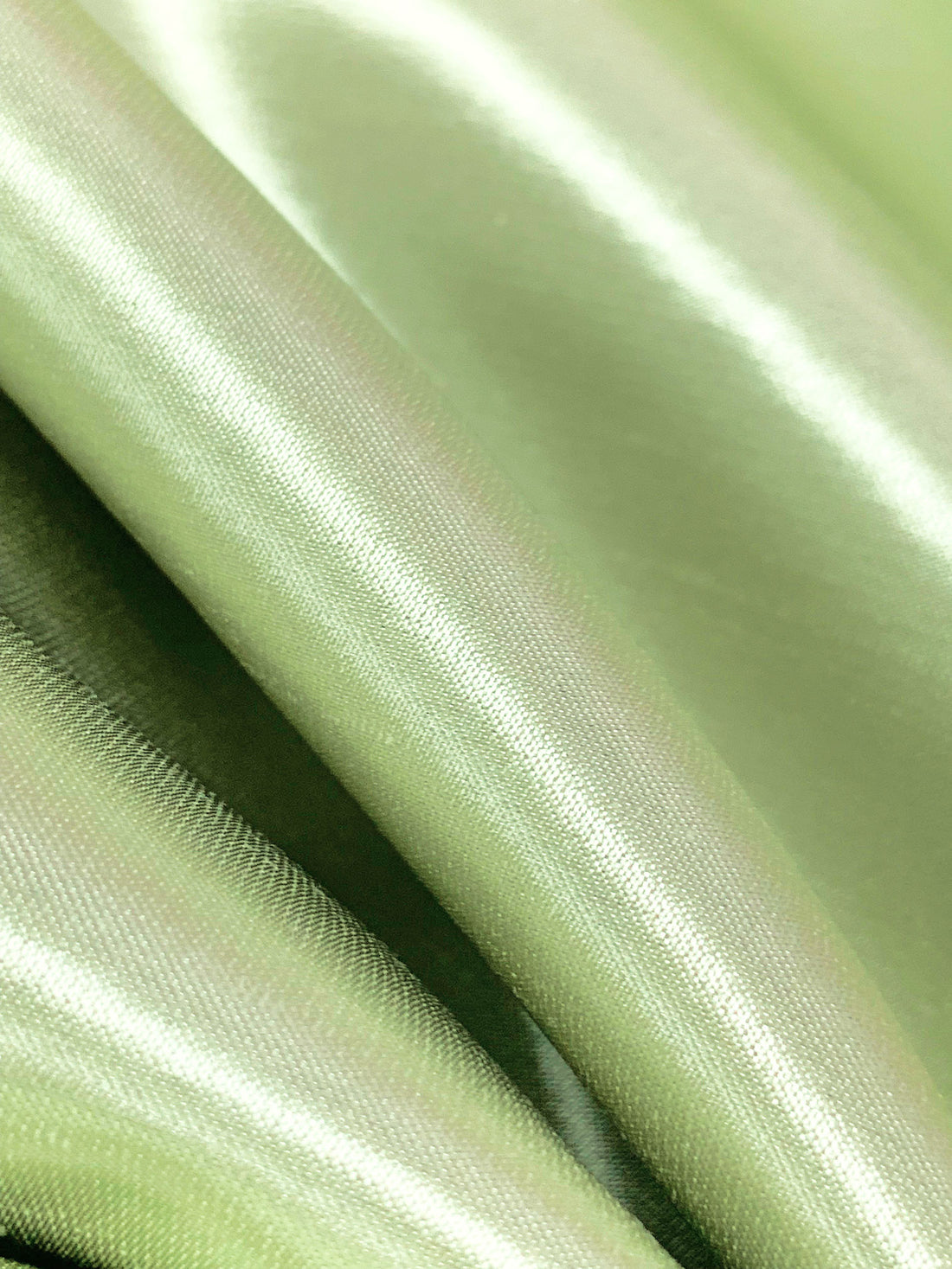 Light Pistachio Green 100% Polyester Satin Shantung - NY Designer - 58W