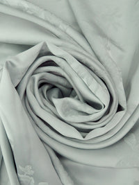 Ash Gray 100% Rayon Floral Weave Jacquard Blouse Weight Woven - NY Designer - 52W