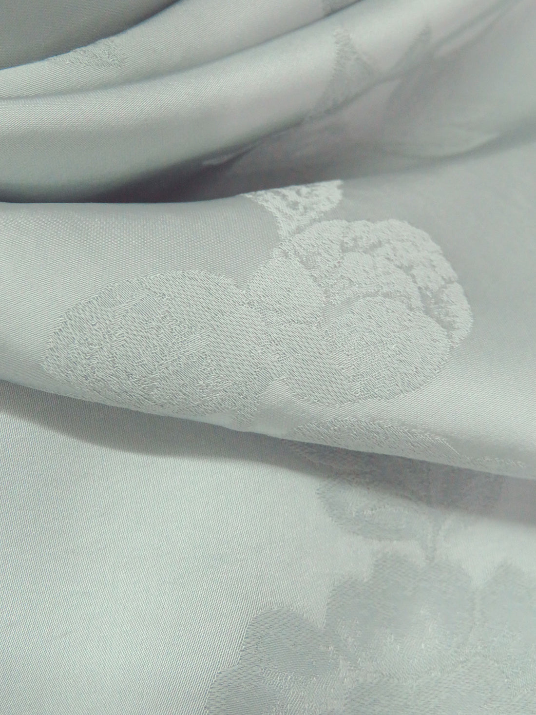 Ash Gray 100% Rayon Floral Weave Jacquard Blouse Weight Woven - NY Designer - 52W