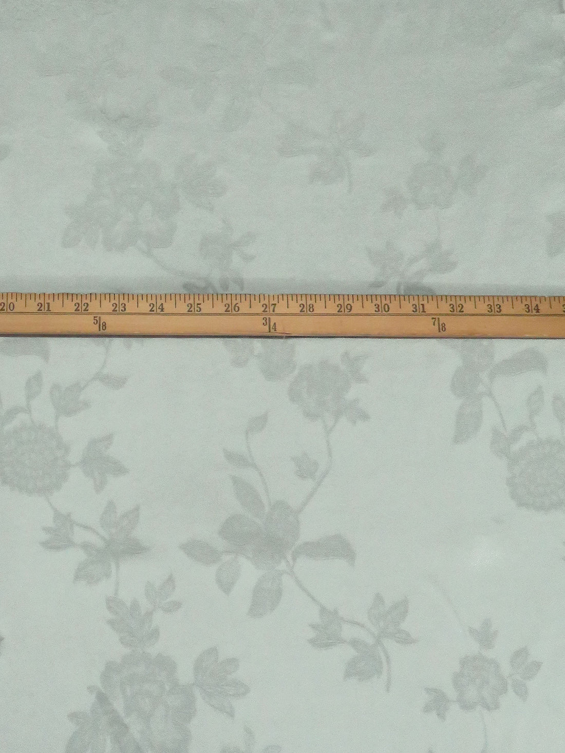 Ash Gray 100% Rayon Floral Weave Jacquard Blouse Weight Woven - NY Designer - 52W