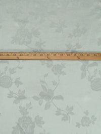 Ash Gray 100% Rayon Floral Weave Jacquard Blouse Weight Woven - NY Designer - 52W