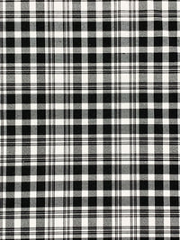 White/Black Polyester/Cotton/Lycra Yarn-Dyed Plaid Stretch Shirting 59W