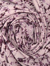 Lotion Pink/Deep Ruby/Brown Polyester/Lycra Abstract Grunge Print Stretch Blouse Weight Woven 53W