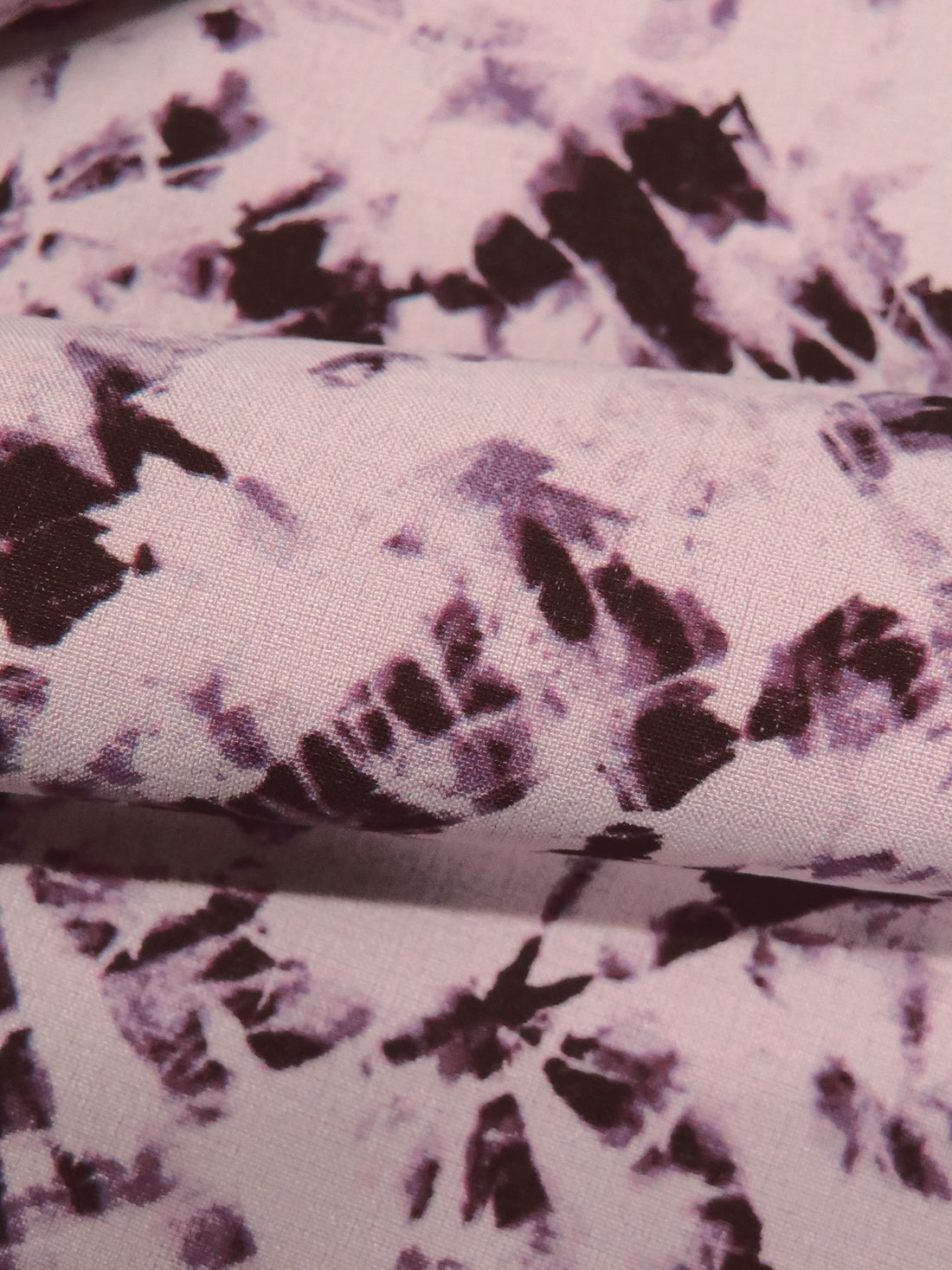 Lotion Pink/Deep Ruby/Brown Polyester/Lycra Abstract Grunge Print Stretch Blouse Weight Woven 53W