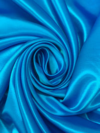 Rich Electric Blue 100% Polyester Satin Shantung - NY Designer - 57W