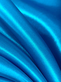 Rich Electric Blue 100% Polyester Satin Shantung - NY Designer - 57W