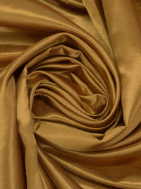 Golden Brown 100% Polyester Satin Shantung - NY Designer - 58W