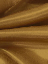 Golden Brown 100% Polyester Satin Shantung - NY Designer - 58W