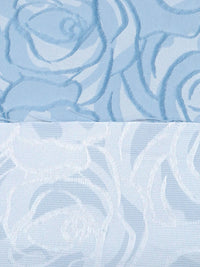 Cornflower 100% Polyester Abstract Roses Weave Jacquard 61W