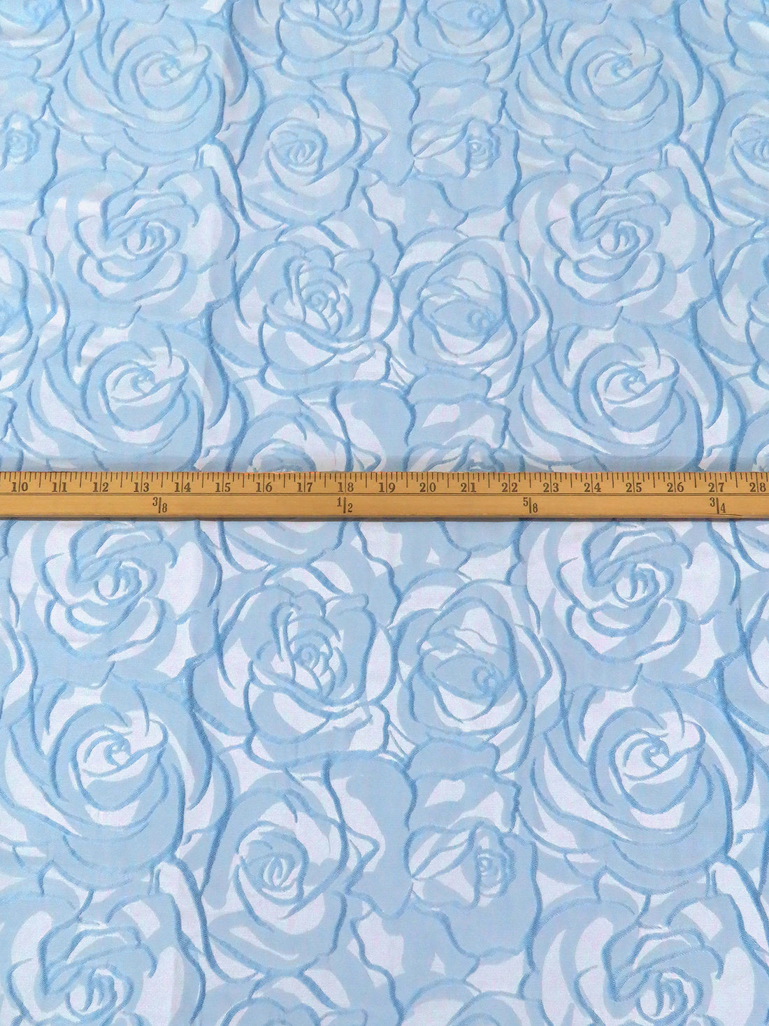 Cornflower 100% Polyester Abstract Roses Weave Jacquard 61W