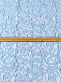 Cornflower 100% Polyester Abstract Roses Weave Jacquard 61W