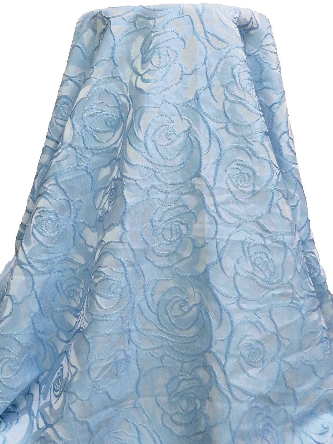 Cornflower 100% Polyester Abstract Roses Weave Jacquard 61W