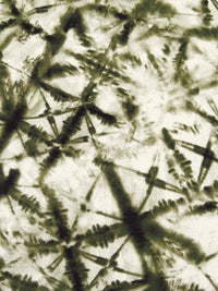 Dark Forest Green/Mustard Green/Off-White Bamboo/Lycra Abstract Grunge Print Jersey Knit 60W