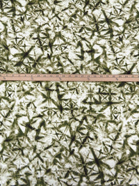 Dark Forest Green/Mustard Green/Off-White Bamboo/Lycra Abstract Grunge Print Jersey Knit 60W