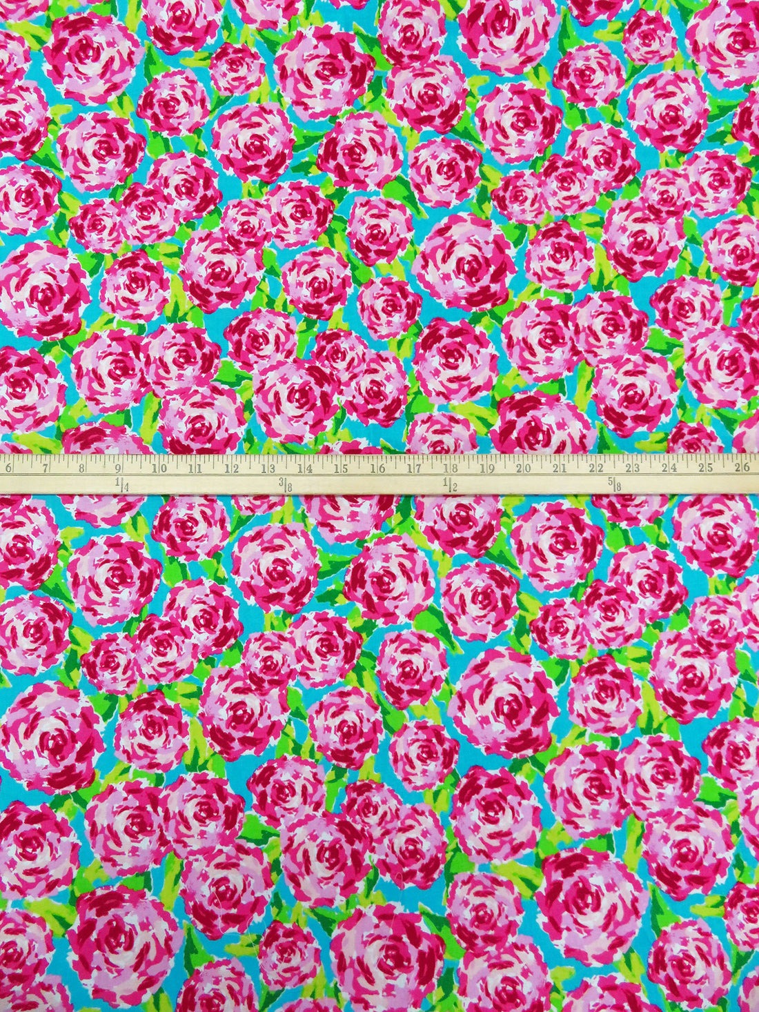 Fuchsia/Hawaii Blue/Lime/Multi 100% Cotton Abstract Floral Print Quilt Weight Woven 43W